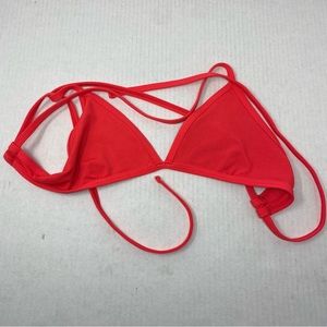 Jolyn Pink Tie Back Bikini Top Medium